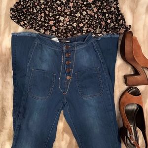 Super Stretch high waisted dark wash jeans
